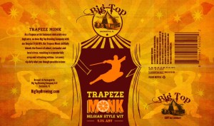 Big Top Brewing Company Trapeze Monk Belgian Style Wit - Can Design by Kyle Alizon Cross